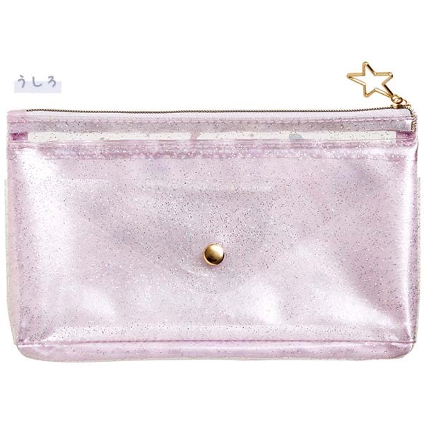 San-X Pt11101 Jinbei-San Clear Flat Pen Pouch - Durable and Spacious