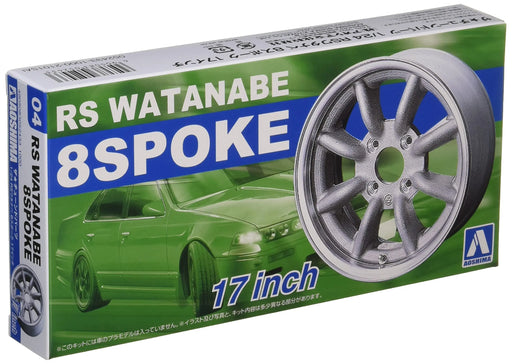 AOSHIMA Tuned Parts 1/24 Rs Watanabe 8Spoke 17Inch Tire & Wheel Set- Japan Figure Store - #1 Bring To You The Best Japanese Goods
