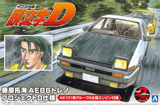 AOSHIMA Initial D 1/24 Takumi Fujiwara Ae86 Trueno Project D Version Plastic Model- Japan Figure Store - #1 Bring To You The Best Japanese Goods