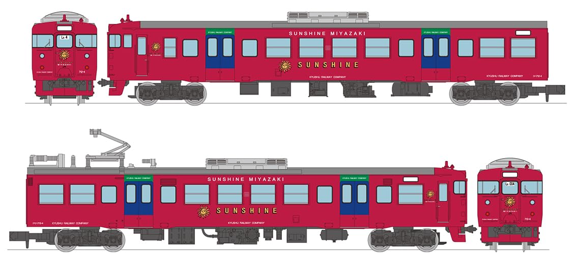 Tomytec Railway Collection Jr713 Serie Sunshine Miyazaki 2-Wagen-Set Dioramazubehör