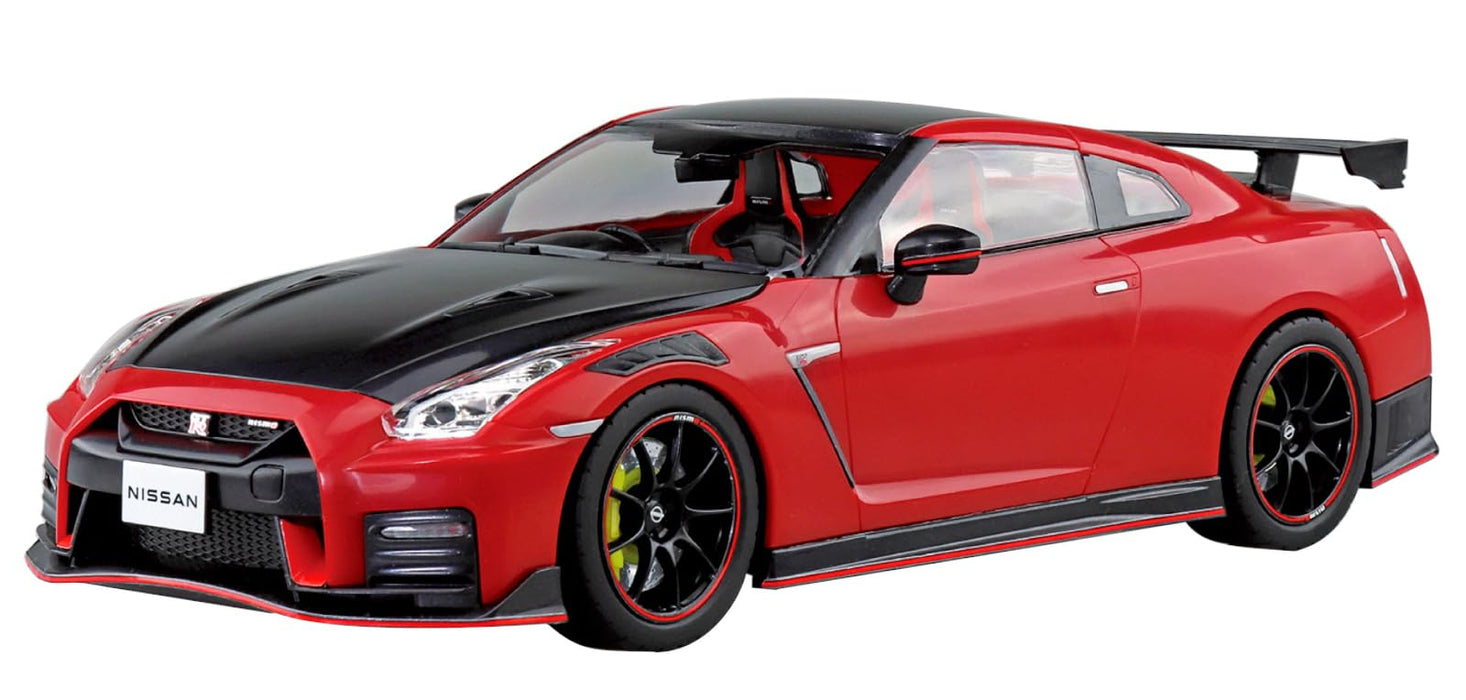 Aoshima Rakupla Snap Car 02-Vr R35 Nissan GT-R Nismo 2022 Vibrant Red Model