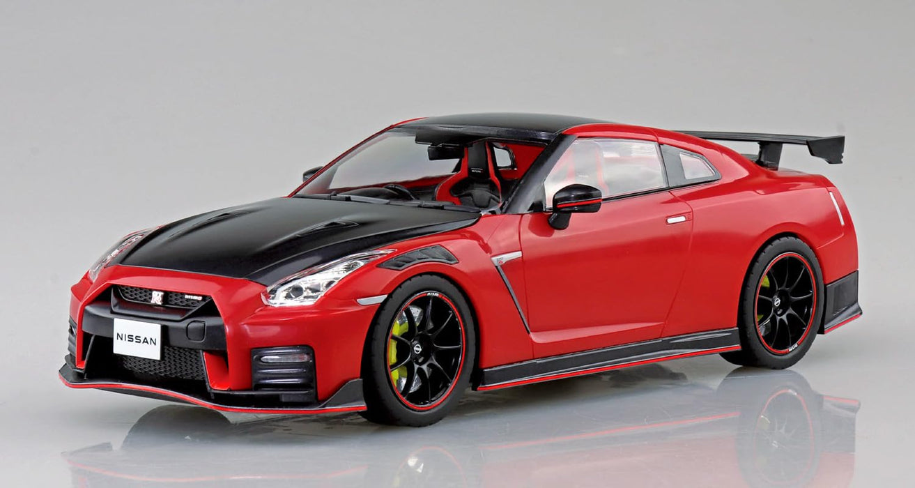 Aoshima Rakupla Snap Car 02-Vr R35 Nissan GT-R Nismo 2022 Vibrant Red Model