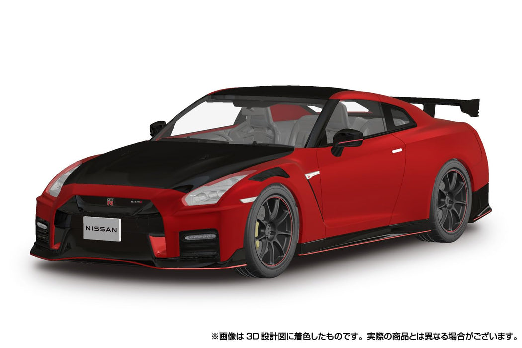 Aoshima Rakupla Snap Car 02-Vr R35 Nissan GT-R Nismo 2022 Vibrant Red Model