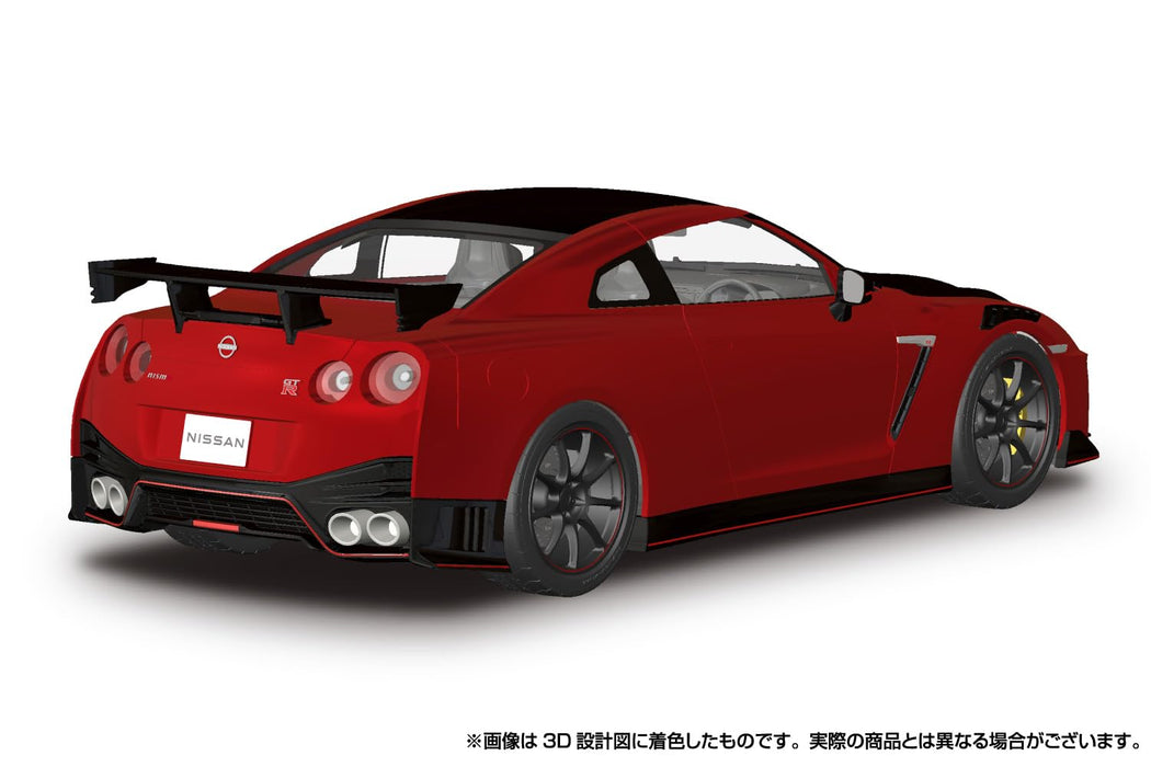 Aoshima Rakupla Snap Car 02-Vr R35 Nissan GT-R Nismo 2022 Vibrant Red Model