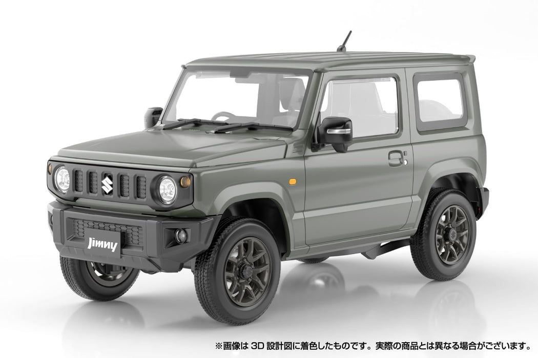 Aoshima Rakupla Snap Car 03 JG JB64 Jimny 2018 Model Jungle Green