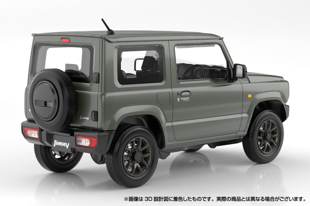 Aoshima Rakupla Snap Car 03 JG JB64 Jimny 2018 Model Jungle Green