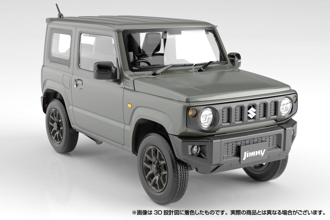 Aoshima Rakupla Snap Car 03 JG JB64 Jimny 2018 Model Jungle Green