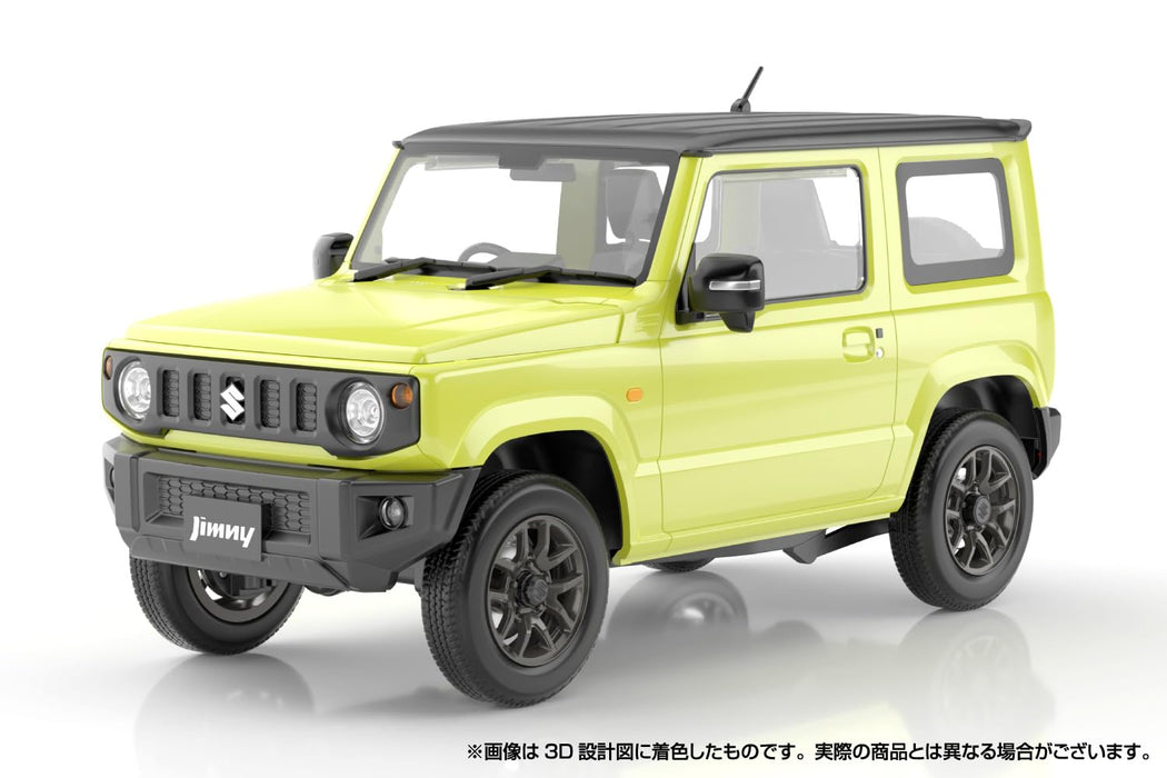 Aoshima Rakupla Snap Car 03 Ky JB64 Jimny 2018 Kinetic Yellow Model Kit