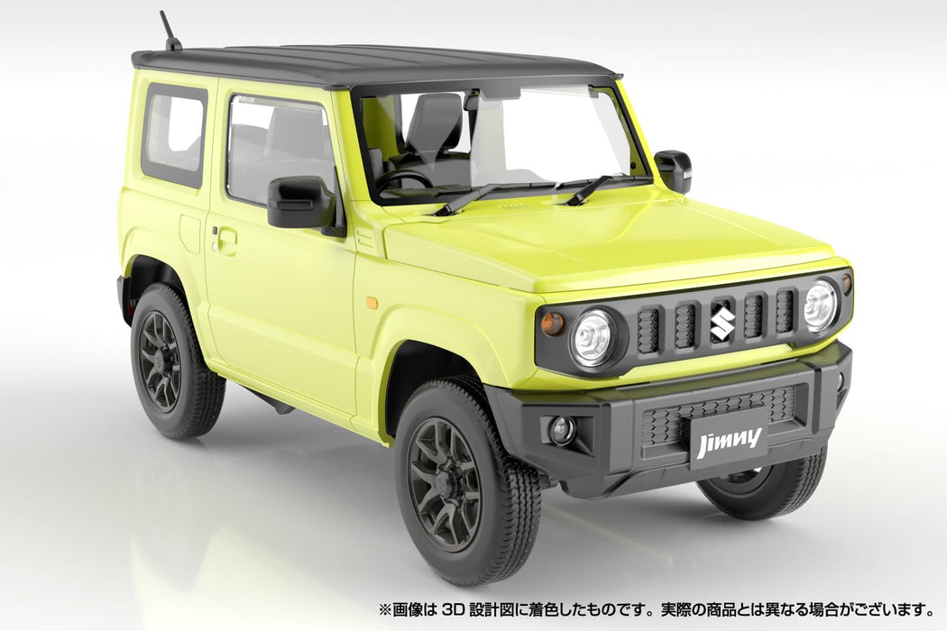 Aoshima Rakupla Snap Car 03 Ky JB64 Jimny 2018 Kinetic Yellow Model Kit