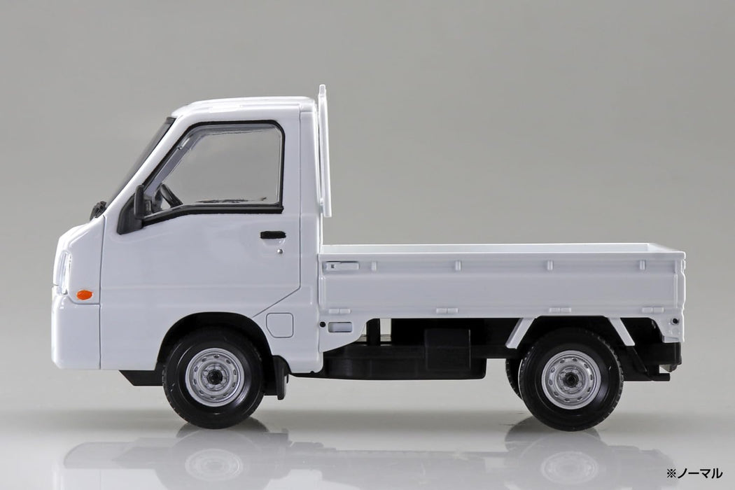 Aoshima Rakupla Snap Kit 05 Subaru Sambar Truck Model Frost White