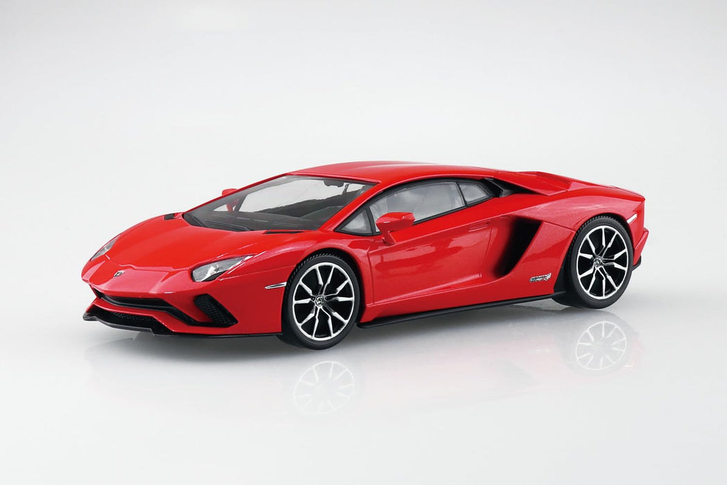 Aoshima Rakupla Snap Kit 07 Lamborghini Aventador S Pearl Red Model Kit