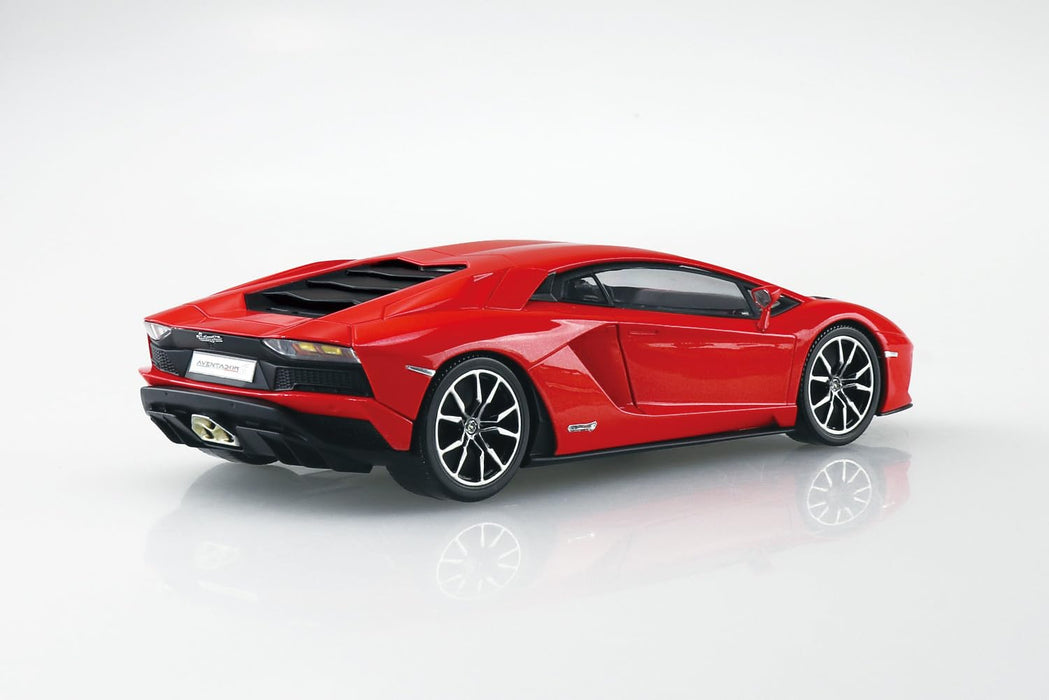 Aoshima Rakupla Snap Kit 07 Lamborghini Aventador S Pearl Red Model Kit