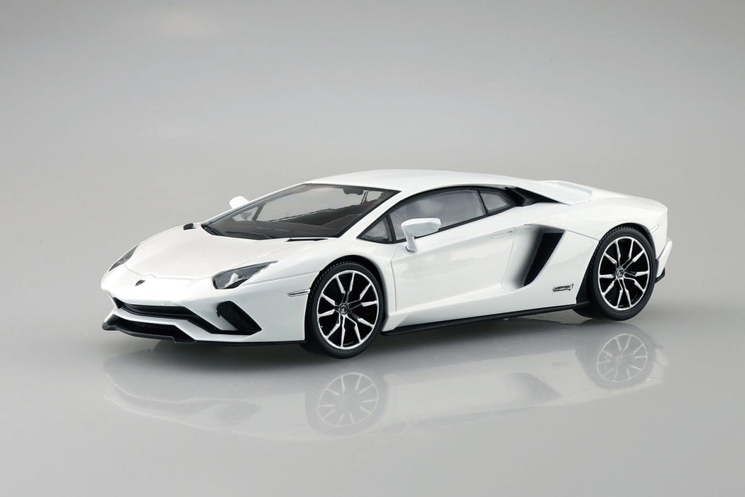 Aoshima Rakupla Snap Kit Lamborghini Aventador S Pearl White Model 07 Pw