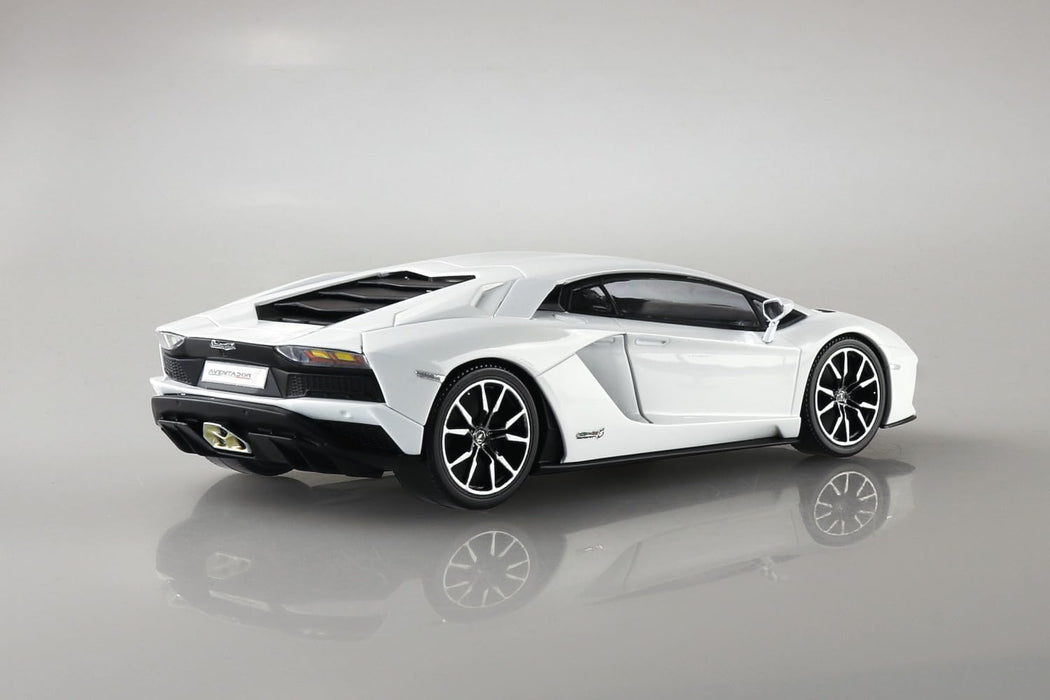 Aoshima Rakupla Snap Kit Lamborghini Aventador S Pearl White Model 07 Pw