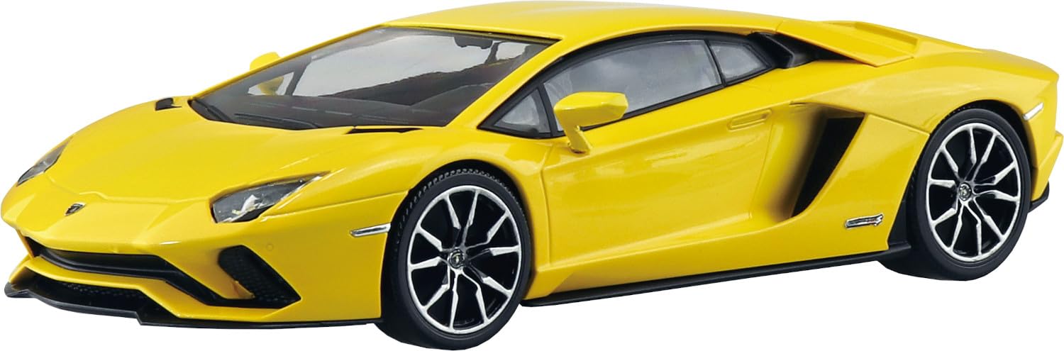 Aoshima Rakupla Snap Kit 07 Lamborghini Aventador S Pearl Yellow Model Kit