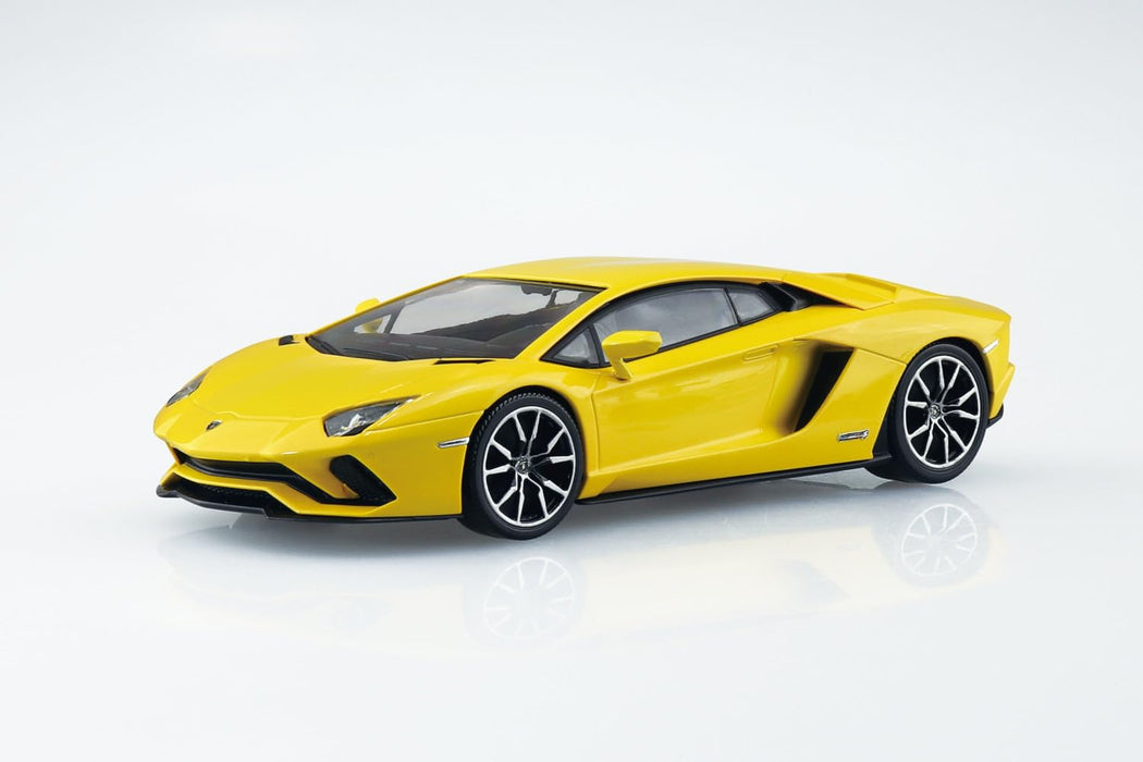 Aoshima Rakupla Snap Kit 07 Lamborghini Aventador S Pearl Yellow Model Kit