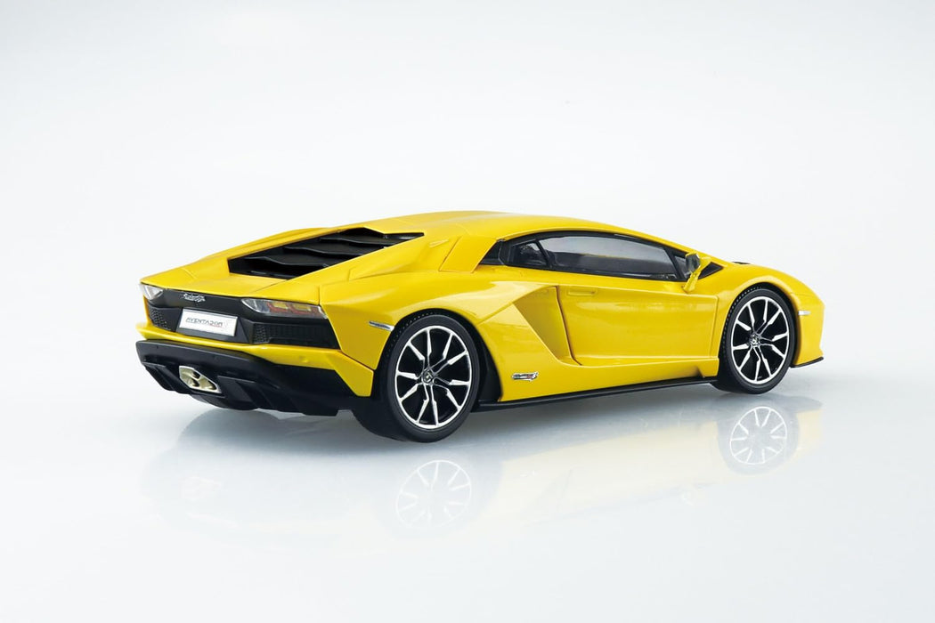 Aoshima Rakupla Snap Kit 07 Lamborghini Aventador S Pearl Yellow Model Kit