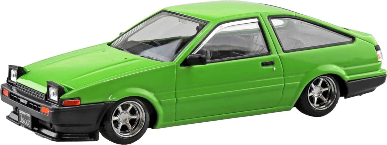 Aoshima Rakupla Snap Kit Toyota Sprinter Trueno Custom Green Model Car- Japan Figure Store - #1 Bring To You The Best Japanese Goods