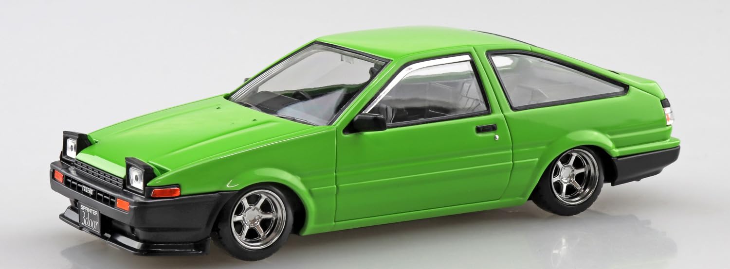 Aoshima Rakupla Snap Kit Toyota Sprinter Trueno Custom Green Model Car- Japan Figure Store - #1 Bring To You The Best Japanese Goods