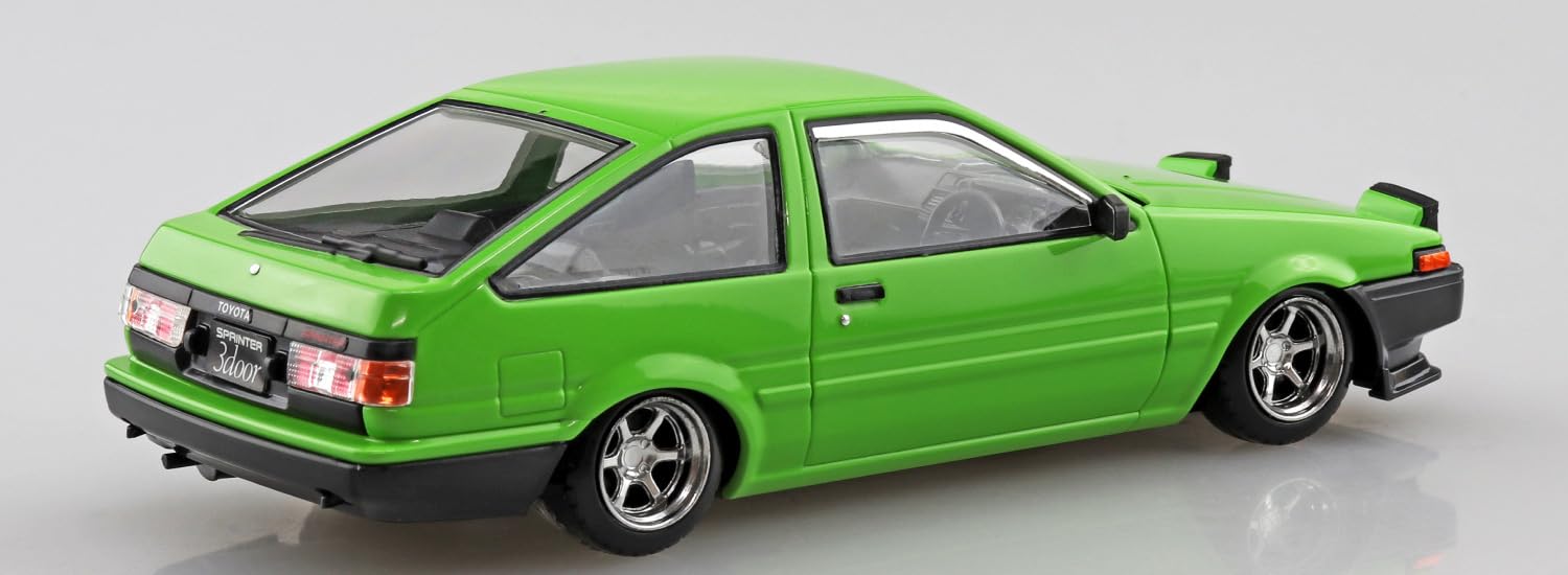 Aoshima Rakupla Snap Kit Toyota Sprinter Trueno Custom Green Model Car- Japan Figure Store - #1 Bring To You The Best Japanese Goods