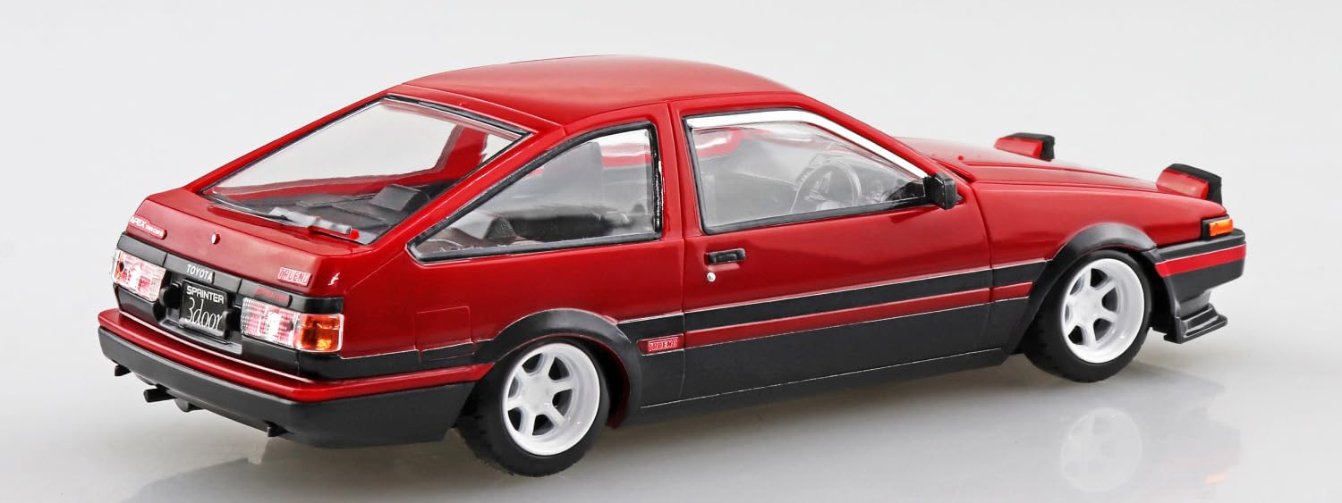 Aoshima Rakupla Snap Kit Toyota Sprinter Trueno Custom High Flush Two Tone- Japan Figure Store - #1 Bring To You The Best Japanese Goods