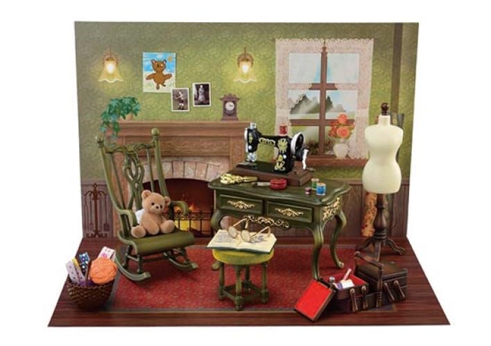 Re-Ment Petit Sample Series Grandmas Craft Room PVC ABS Mini Set H115xW70xD60mm