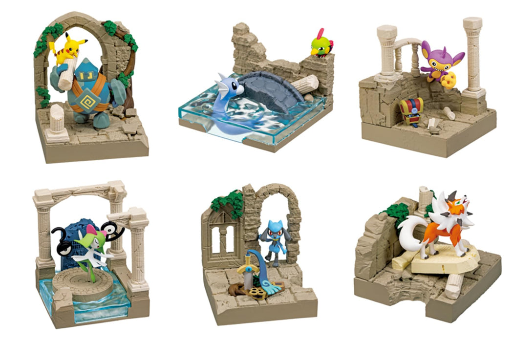 Figurine en PVC Pokémon Diorama Castle Ruins Re-Ment H90 X L140 X P50Mm 1 Boîte