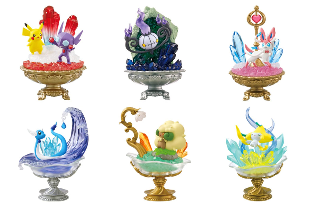 Re-Ment Pokemon Gemstone Collection 2 Box-Set, 6 Varianten, H115 x B70 x T70 mm