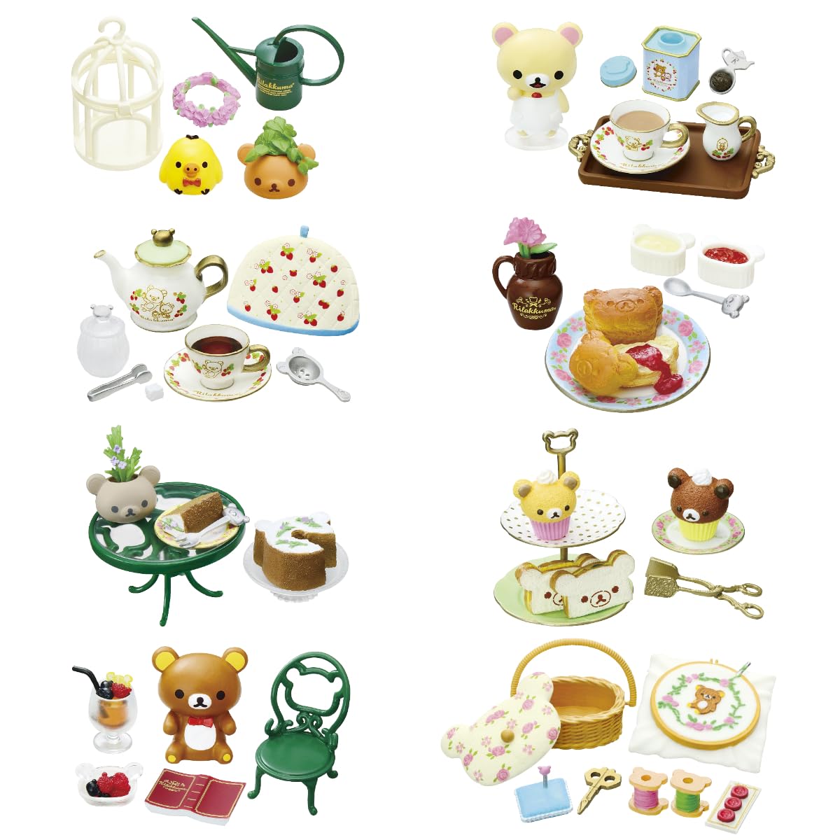 Re-Ment Rilakkuma British Tea Time Complete Miniature Figure Set