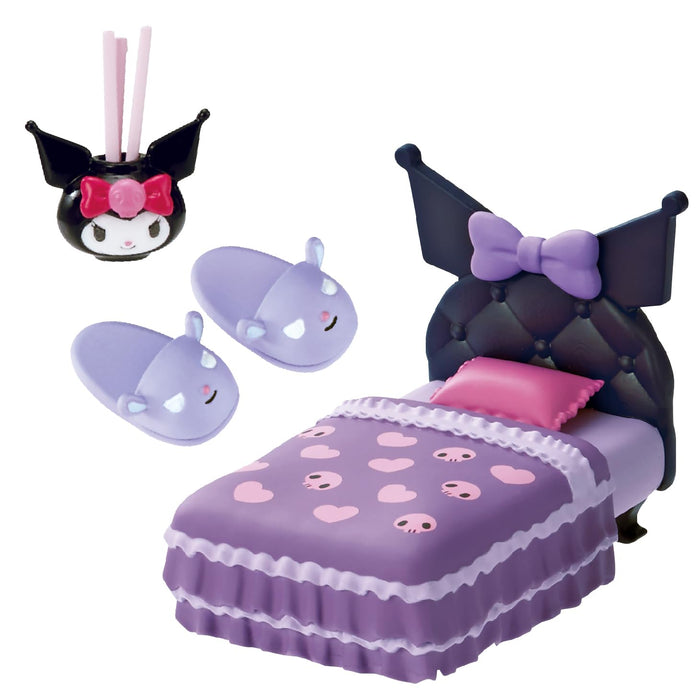 Coffret Chambre Gothique de Kuromi de Sanrio Re-Ment - H115 x L70 x P50 mm ABS PVC