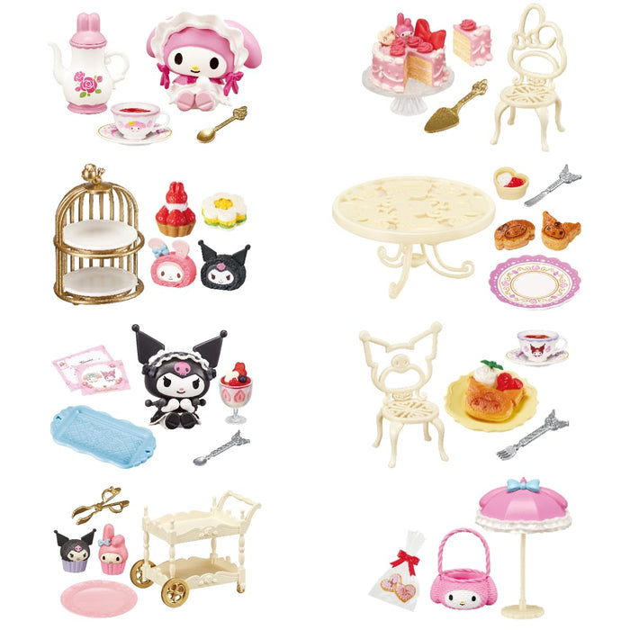Re-Ment Sanrio My Melody and Kuromi Sweet Tea Party PVC Set H115mm 1 Box