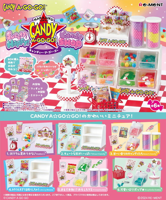 Re-Ment Sweety Happy Candy Shop 1Box PVC ABS H115 B70 T60mm