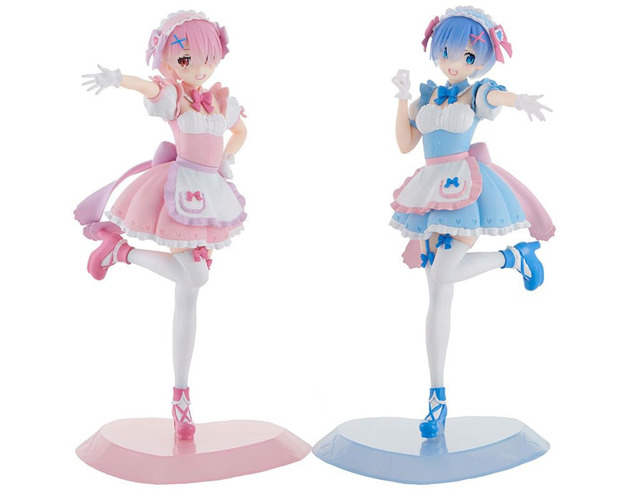 Furyu Re:Zero Rem & Ram Tenitol Yumekawa Maid Figures Collection Set