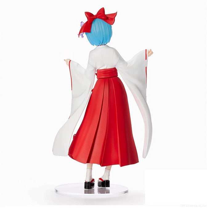 Sega ReZero Rem Shrine Maiden Style Figure - Anime Collectible Figurine