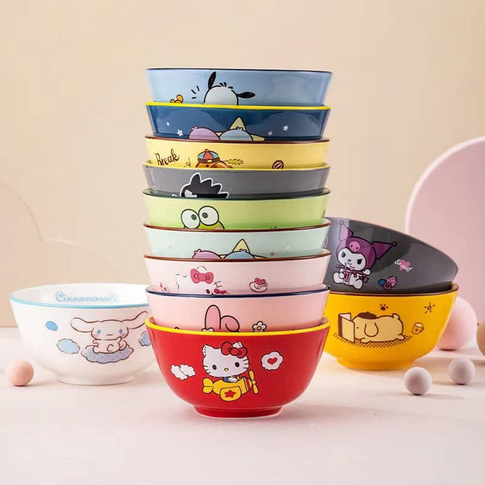 Hello Kitty Rice Bowl by Bzerk - Cute Pink Porcelain Tableware Dishwasher Safe