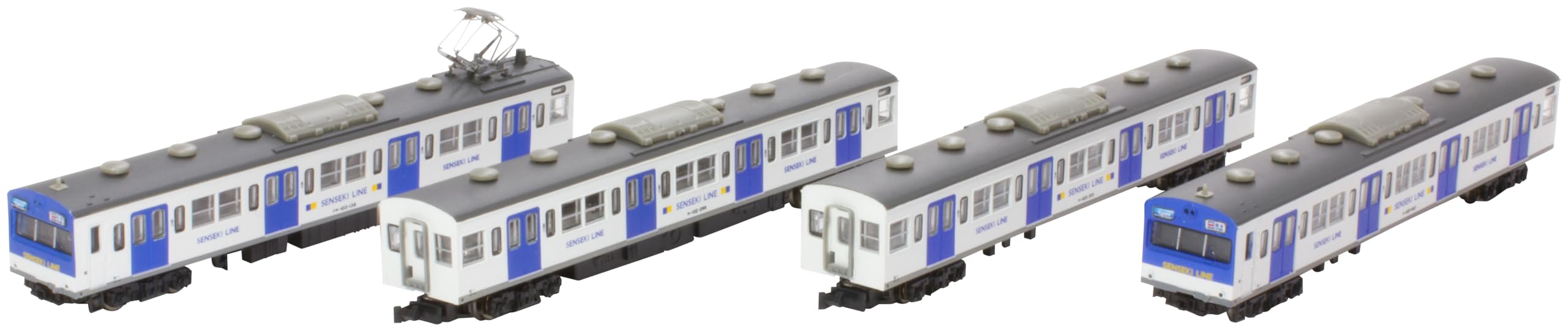 Rokuhan 4-Car Model Train Set - Z Gauge 103 Series Senseki Line Color Low Cab - T022-15