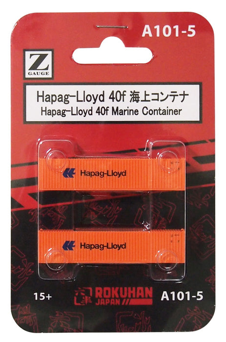 Rokuhan Z Gauge A101-5 Hapag-Lloyd 40F 2-Piece Sea Container Set