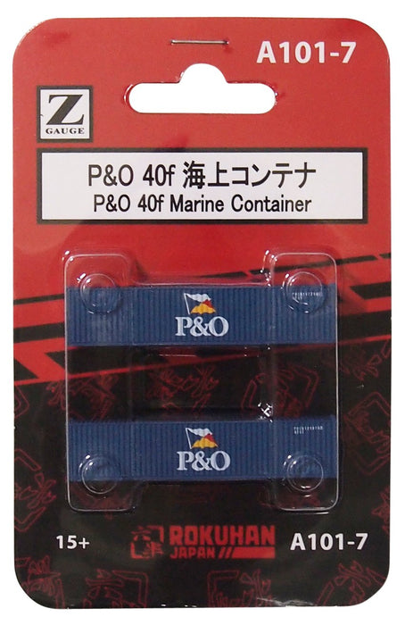 Rokuhan Z Gauge A101-7 Pack of 2 P&O 40F Sea Container Ideal for Rokuhan Trains