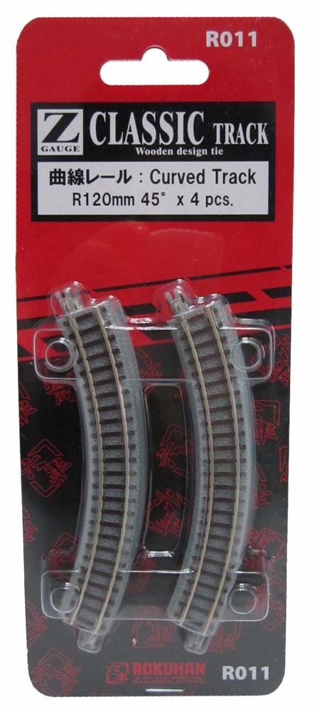 Rokuhan Z scale R011 R120mm 45 Curved Track