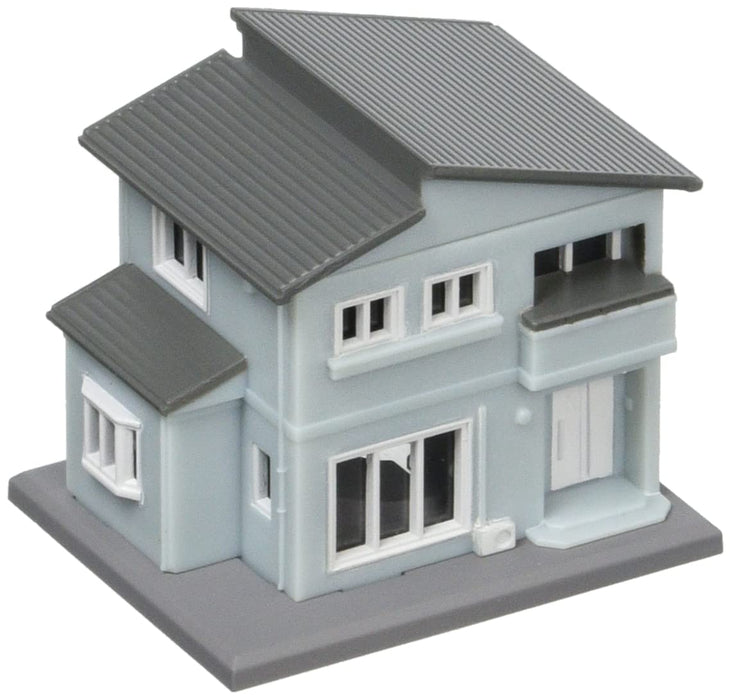 Rokuhan Two-Story House B Blue - Z Gauge Model