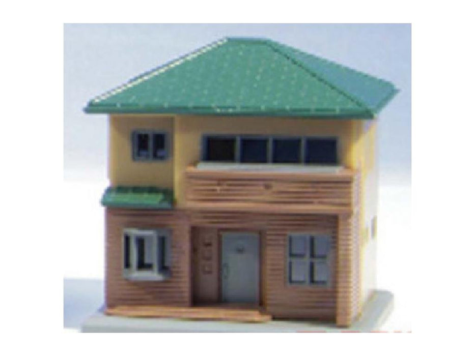 Rokuhan Z Gauge Two-Story House C Brown Model - S044-2 by Rokuhan