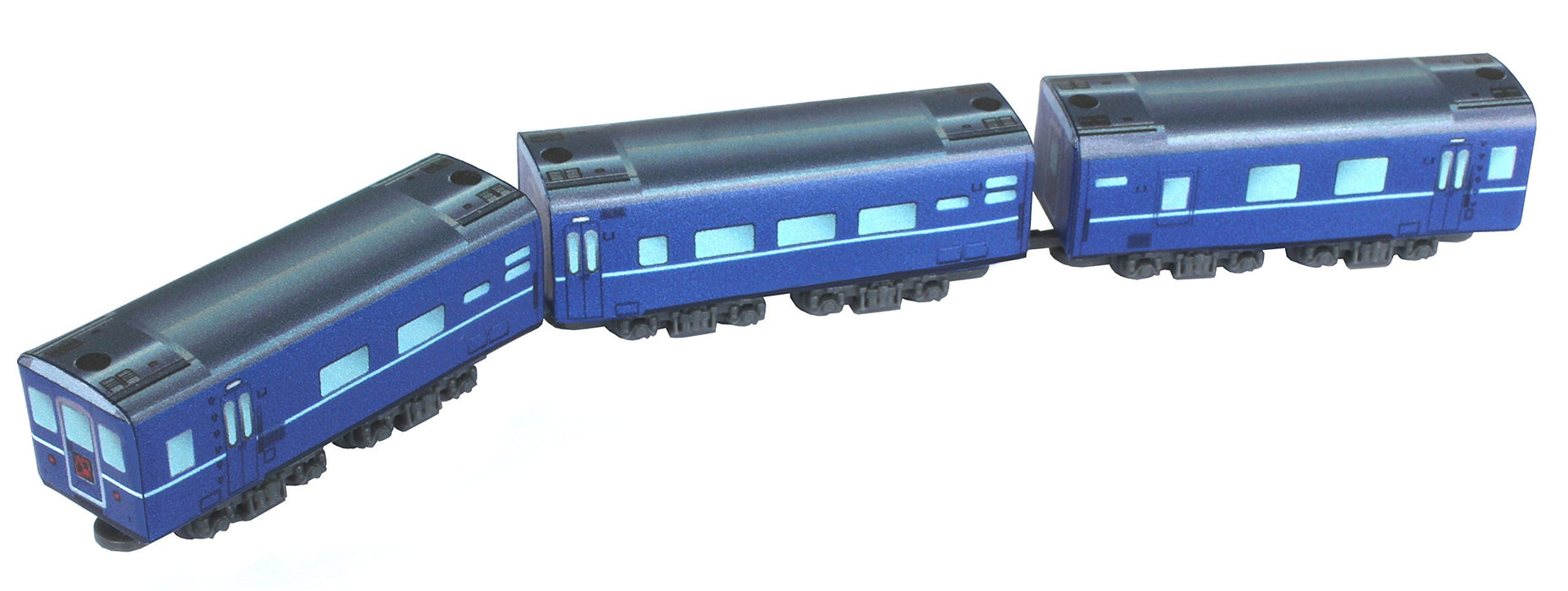 Rokuhan Z Gauge Shorty Blue Passenger Railway Model Car Sa007-1