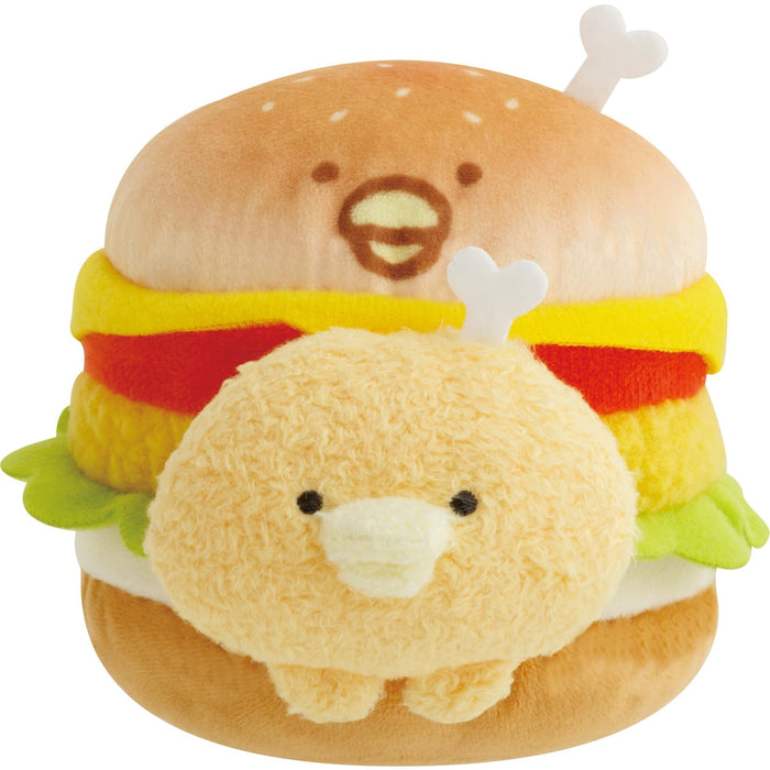 Peluche San-X Chikip Dancers Burger Burger au poulet et à la tomate Mo54501