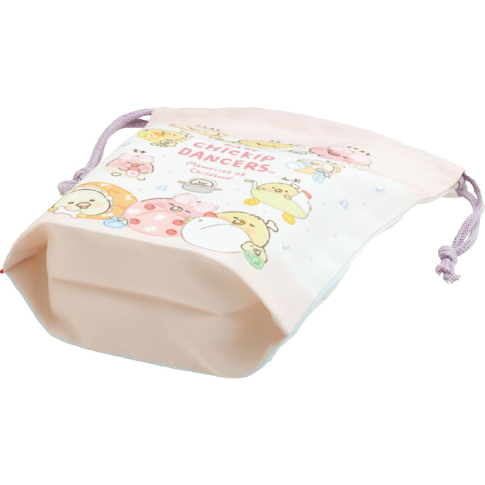 San-X Chikip Dancers Baby Chikip Drawstring Bag with Gusset H210 x W180 x D70mm