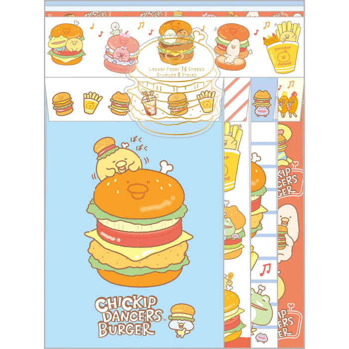 Ensemble de lettres San-X Chikip Dancers Chikip Uma Uma Burger LH80601 H19xL14,2xP1cm