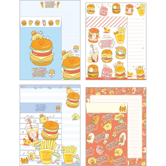 Ensemble de lettres San-X Chikip Dancers Chikip Uma Uma Burger LH80601 H19xL14,2xP1cm