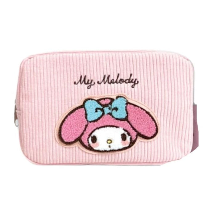 San-X Hatayama Shoji Multi-Pouch Corduroy My Melody 12x18x7Cm