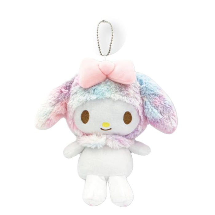 San-X My Melody Rainbow Big Pouch 23cm - Cute Sanrio Storage Accessory