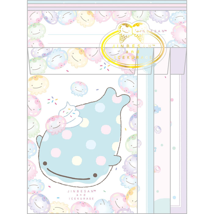 Ensemble de lettres San-X Jinbei-San et Ice Jellyfish Taille H19 x L14,2 x P1 cm