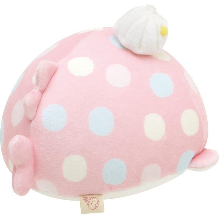 San-X Jinbei-San Super Mochimochi Round Plush Toy Small Pink Mo56501